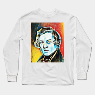 Robert Schumann Abstract Portrait | Robert Schumann Artwork 2 Long Sleeve T-Shirt